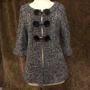 Women’s Dress Sweater, black and white